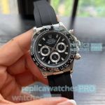 Copy Rolex Cosmo Daytona Ss Black Dial OysterFlex Rubber 40mm Watches